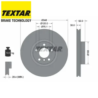 Kočioni diskovi prednji par BMW X5 X6 10-19 TEXTAR
