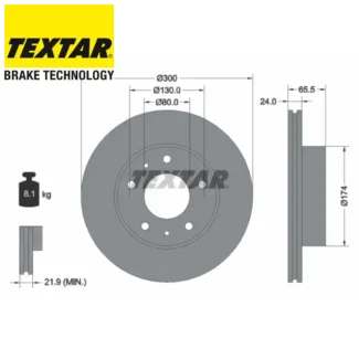 Kočioni diskovi prednji par CITROEN JUMPER FIAT DUCATO OPEL MOVANO PEUGEOT BOXER 02-19 TEXTAR