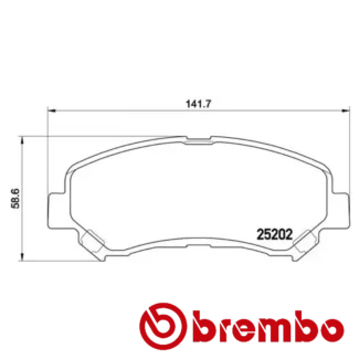 Kočione pločice zadnje Toyota Camry C-HR RAV4 V 1.20 15- Brembo