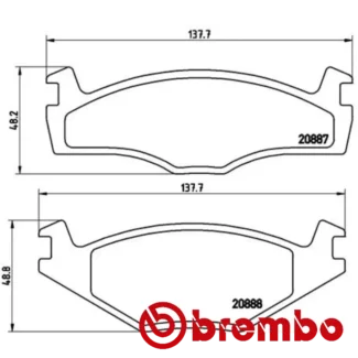 Kočione pločice prednje SEAT VW GOLF I-III 1.6 HDI 79-96 Brembo
