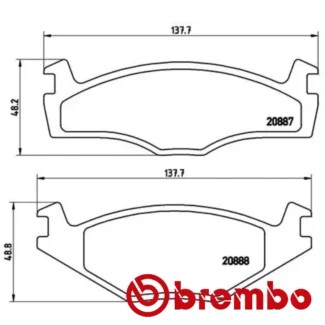 Kočione pločice prednje SEAT VW Golf Passat 79-94 Brembo