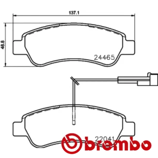 Kočione pločice zadnje CITROEN JUMPER PEUGEOT BOXER 2.0D-3.0D 04-06 Brembo