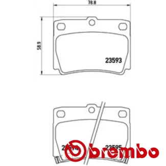 Kočione pločice zadnje Mitsubishi Pajero Sport 25 TDI 98-15 Brembo
