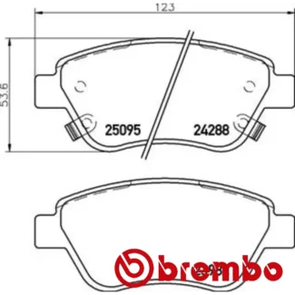Kočione pločice prednje OPEL ADAM 1.0-1.4 LPG 10.12-02.19 Brembo