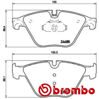 Kočione pločice prednje BMW 5 F10 F11 2.0-3.0H 136-340 11.09-10.18 Brembo