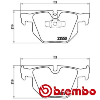 Kočione pločice zadnje BMW 3 E90 330i 3.0i 04-12 Brembo