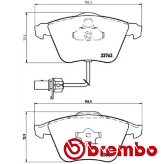 Kočione pločice prednje AUDI A4 A6 A8 2.0 TDI 02-15 Brembo