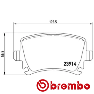Kočione pločice zadnje AUDI A3 A4 B7 A6 C6 1.6 TDI 07-20 Brembo