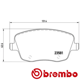 Kočione pločice prednje Škoda Fabia 20 P 99-01  SEAT Ibiza 14 16V 02-02 Brembo