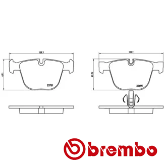 Kočione pločice zadnje BMW 5 GRAN TURISMO 7 2.0-6.0 HDI 02.08-02.17 Brembo