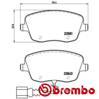 Kočione pločice prednje Seat Cordoba 19 TDI 99-02 Brembo