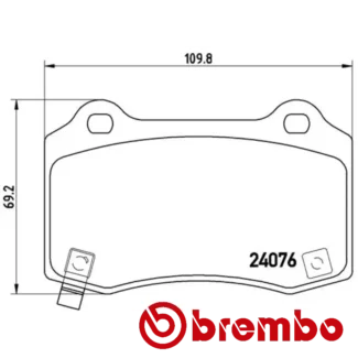 Kočione pločice zadnje CADILLAC CTS CHEVROLET CAMARO CHRYSLER 300C 2.0-Electric 09.04 Brembo