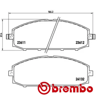 Kočione pločice prednje NISSAN PATROL 4.2 TD 97-04 Brembo