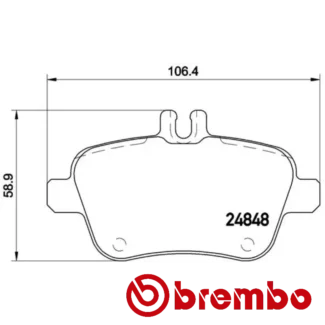 Kočione pločice zadnje Mercedes W205 1.50 13- Brembo