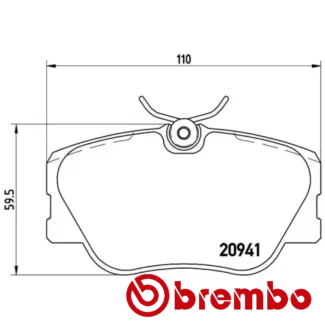 Kočione pločice prednje Mercedes-Benz W124 2.0 DB 83-96 Brembo