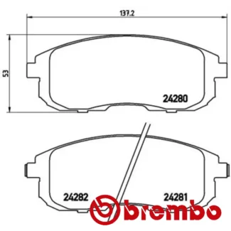 Kočione pločice prednje FIAT SEDICI NISSAN MAXIMA 1.5-2.0D 02.95- Brembo