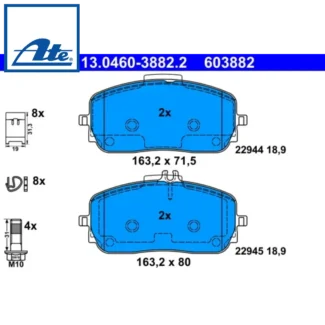 Kočione pločice prednje Mercedes A CLA 18-20 ATE