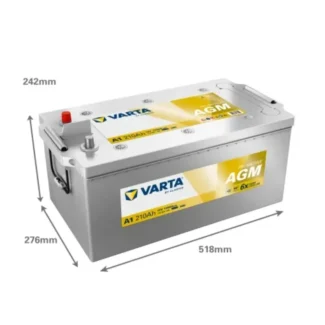 Akumulator Varta A1 12V 210Ah 1200A ProMotive AGM levo+