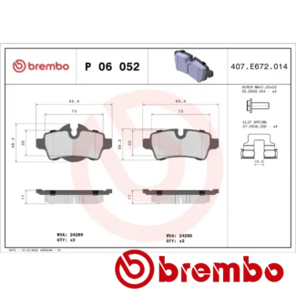Kočione pločice zadnje MINI R56 R55 1.4-2.0D 09.06-06.15 Brembo