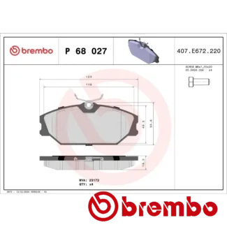 Kočione pločice prednje Renault Laguna Mégane 1.9 DCI 99-15 Brembo