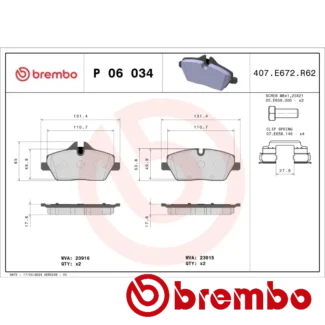 Kočione pločice prednje BMW E87 116i 118i 118d 04-15 Brembo