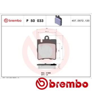 Kočione pločice prednje Mercedes-Benz W124 W210 2.2L T 96-15 Brembo