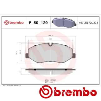 Kočione pločice prednje MERCEDES Marco Polo 1.6D 09-15 Brembo