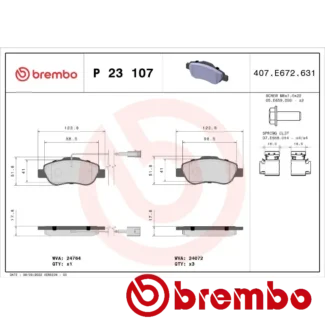 Kočione pločice Fiat 500 13 D MJT 07-15 Brembo