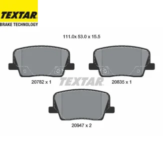 Kočione pločice zadnje Ssangyong Rexton 2.0 2.2D 17- Textar