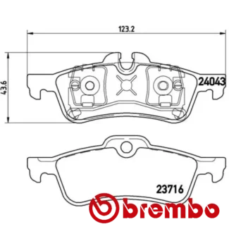 Kočione pločice zadnje MINI Mini Cooper 1.6 04-15 Brembo