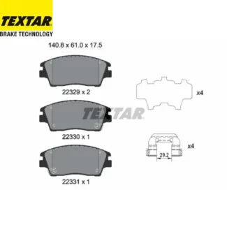 Kočione pločice prednje Hyundai Elantra IV Kia Sportage IV 15-23 Textar