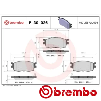 Kočione pločice prednje HYUNDAI ACCENT III KIA RIO II 1.4 1.5D 1.6 03.05- Brembo