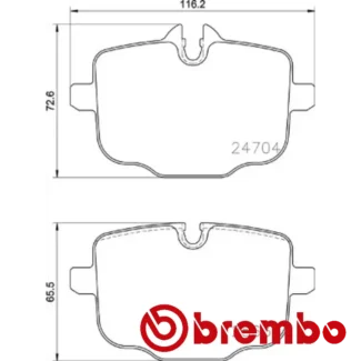 Kočione pločice zadnje BMW 3 G20 1.6-Electric 07-15 Brembo