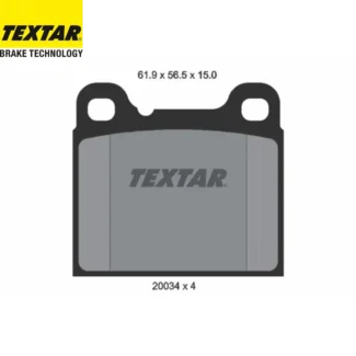 Kočione pločice zadnje Volvo 140 Alfa Romeo GTV BMW 1502-2002 66-15 Textar