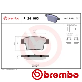 Kočione pločice prednje Ford Mondeo III 2.0 TDCi 04-07 Brembo