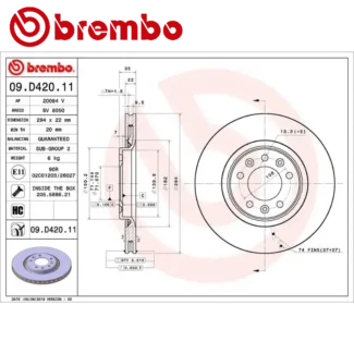 Kočioni diskovi zadnji par CITROEN JUMPY III OPEL VIVARO C PEUGEOT EXPERT 02-19 BREMBO