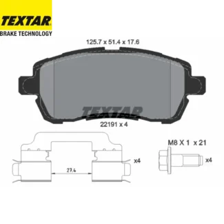 Kočione pločice prednje Ford Ka+ III 1.2/1.5D 16-95 Textar