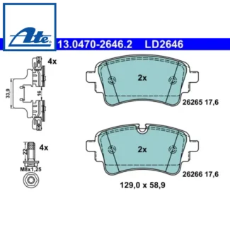 Kočione pločice zadnje Audi A4 A5 A6 15- ATE