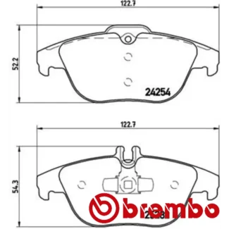 Kočione pločice zadnje MERCEDES C E GLK 2.0-5.5 07-16 Brembo