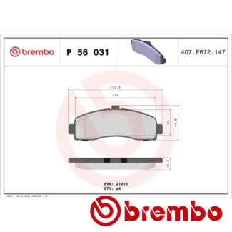 Kočione pločice prednje Nissan Micra 1.0 92-03 Brembo