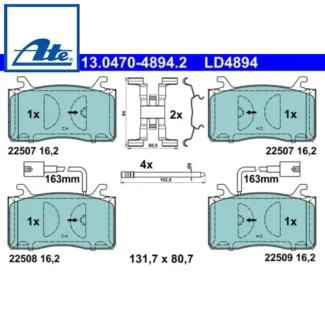 Kočione pločice prednje ceramic Alfa Romeo Giulia Stelvio 2.0 10.15- ATE