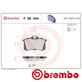 Kočione pločice prednje AUDI A4 2.0 TDI 04-15 Brembo