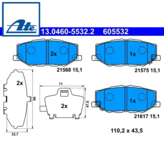 Kočione pločice prednje Suzuki Jimny 1.5 18- ATE