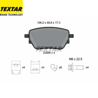 Kočione pločice zadnje Mercedes A B Sports Tourer 1.3-2.0H 18- Textar