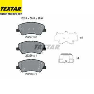 Kočione pločice prednje Hyundai Bayon I20 III Kia Rio III 10.11- Textar