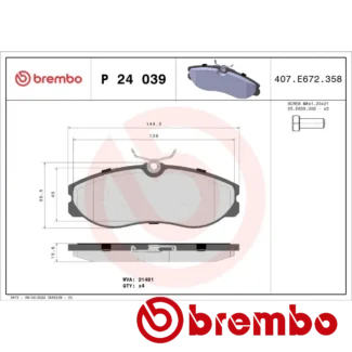 Kočione pločice prednje FORD Maverick 2.0 TDI 92-02 Brembo