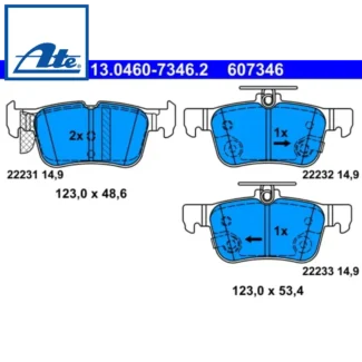 Kočione pločice zadnje Ford Focus IV Kuga III 12- ATE