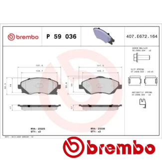 Kočione pločice prednje Opel Corsa C 1.2 16V 04-09 Brembo