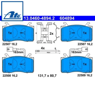Kočione pločice prednje Alfa Romeo Giulia Stelvio 2.0 10.15- ATE