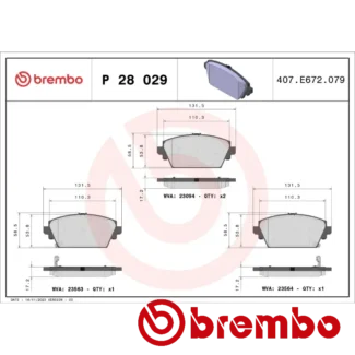 Kočione pločice prednje HONDA ACCORD 1.8 2.0 98-02 Brembo